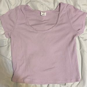 purple crop top